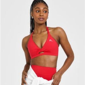 Oner Active Unified  Twist Front Sports Bra - Muscle Mommy Red - M
